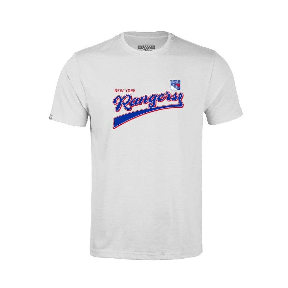 New York Rangers Levelwear Youth Little Richmond Retro Script T-Shirt - White - NHL 201183390