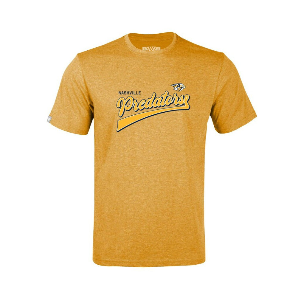Nashville Predators Levelwear Youth Little Richmond Retro Script T-Shirt - Gold - NHL 201183410