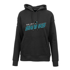 San Jose Sharks Levelwear Women's Adorn Premier 2.0 Fleece Pullover Hoodie - Black - NHL 201183485