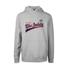 Columbus Blue Jackets Levelwear Youth Podium Retro Script Fleece Pullover Hoodie - Gray - NHL 201183761