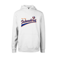 New York Islanders Levelwear Youth Podium Retro Script Fleece Pullover Hoodie - White - NHL 201183779