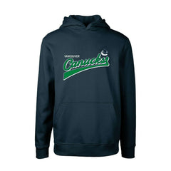 Vancouver Canucks Levelwear Youth Podium Retro Script Fleece Pullover Hoodie - Navy - NHL 201183781