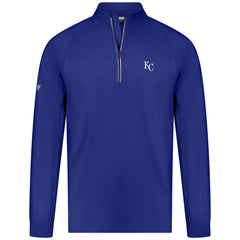 Kansas City Royals Levelwear Theory Insignia Quarter-Zip Pullover - Royal - MLB Sale