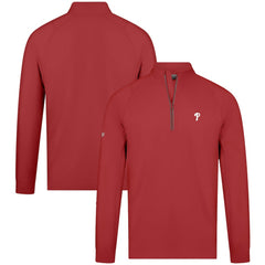 Philadelphia Phillies Levelwear Theory Insignia Quarter-Zip Pullover - Red - MLB Discount