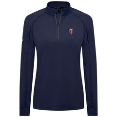 Minnesota Twins Levelwear Women's Kinetic Insignia Quarter-Zip Pullover - Navy - MLB Sale