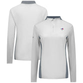 Toronto Blue Jays Levelwear Women's Moxie Insignia Quarter-Zip Pullover - White - MLB Discount