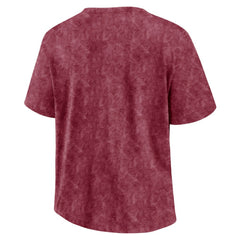 Colorado Avalanche Fanatics Women's Faded Wash T-Shirt - Burgundy - NHL 201190131