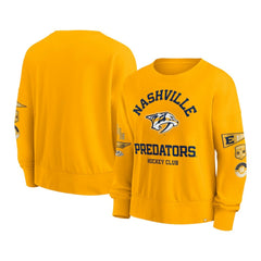 Nashville Predators Fanatics Women's Go Team Pullover Sweatshirt - Gold - NHL 201190240