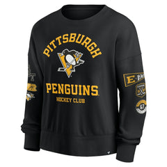 Pittsburgh Penguins Fanatics Women's Go Team Pullover Sweatshirt - Black - NHL 201190244