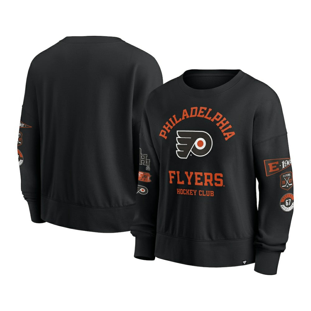 Philadelphia Flyers Fanatics Women's Go Team Pullover Sweatshirt - Black - NHL 201190248