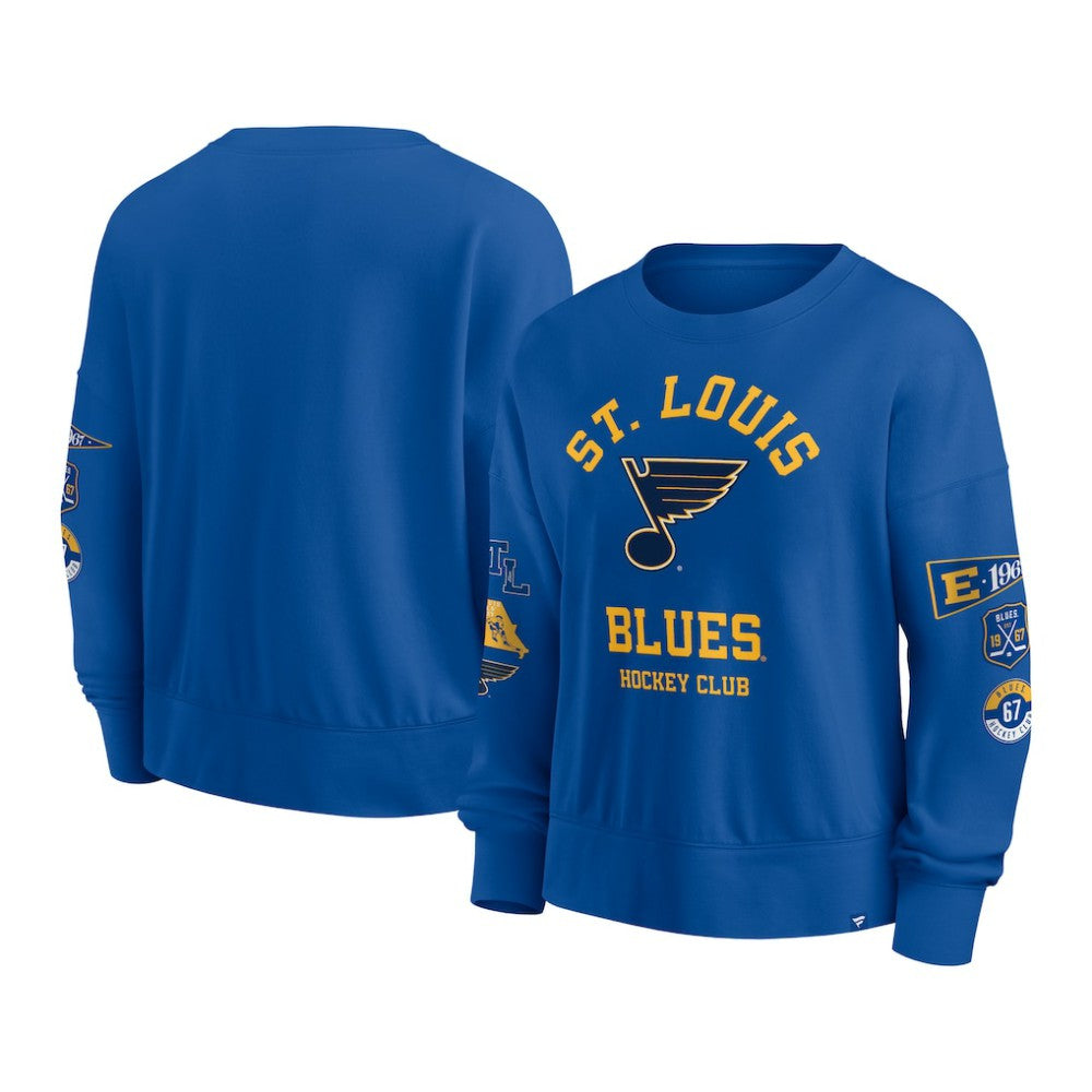 St. Louis Blues Fanatics Women's Go Team Pullover Sweatshirt - Blue - NHL 201190250