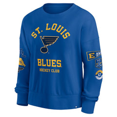 St. Louis Blues Fanatics Women's Go Team Pullover Sweatshirt - Blue - NHL 201190250