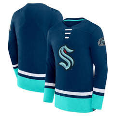 Seattle Kraken Fanatics High Point Long Sleeve T-Shirt - Deep Sea Blue - NHL 201190294