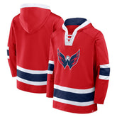 Washington Capitals Fanatics Inside Line Fleece Pullover Hoodie- Red - NHL 201190734