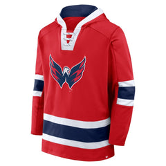 Washington Capitals Fanatics Inside Line Fleece Pullover Hoodie- Red - NHL 201190734