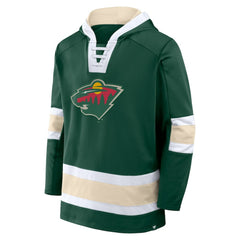 Minnesota Wild Fanatics Inside Line Fleece Pullover Hoodie- Green - NHL 201190739