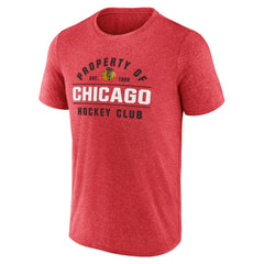 Chicago Blackhawks Fanatics Property Of T-Shirt - Heather Red - NHL 201190994