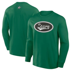 Dallas Stars Fanatics Rewind Long Sleeve T-Shirt - Kelly Green - NHL 201191022