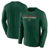 Minnesota Wild Fanatics Transition Long Sleeve T-Shirt - Heather Green - NHL 201191076