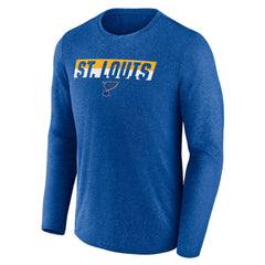St. Louis Blues Fanatics Transition Long Sleeve T-Shirt - Heather Blue - NHL 201191080