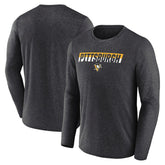Pittsburgh Penguins Fanatics Transition Long Sleeve T-Shirt - Heather Charcoal - NHL 201191100