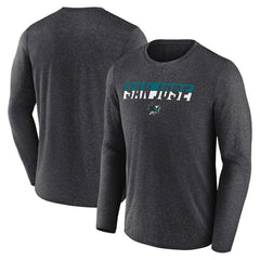 San Jose Sharks Fanatics Transition Long Sleeve T-Shirt - Heather Charcoal - NHL 201191106