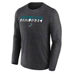 San Jose Sharks Fanatics Transition Long Sleeve T-Shirt - Heather Charcoal - NHL 201191106