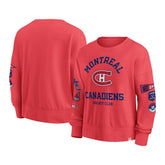 Montreal Canadiens Fanatics Women's Oversized Vintage Go Team Pullover Sweatshirt - Red - NHL 201191172