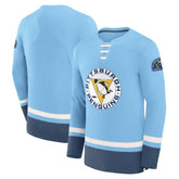 Pittsburgh Penguins Fanatics Vintage High Point Long Sleeve T-Shirt - Light Blue - NHL 201191181