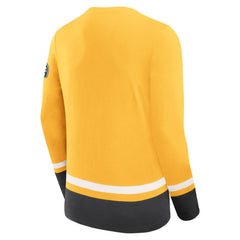 Boston Bruins Fanatics Vintage High Point Long Sleeve T-Shirt - Gold - NHL 201191184