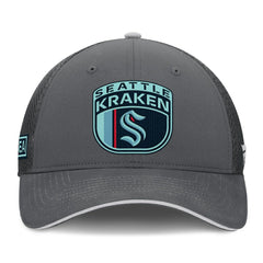 Seattle Kraken Fanatics Authentic Pro Home Ice Trucker Adjustable Hat - Gray - NHL 201193315