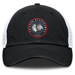 Chicago Blackhawks Fanatics Averie Trucker Adjustable Hat - Black/White - NHL 201193371