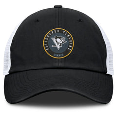 Pittsburgh Penguins Fanatics Averie Trucker Adjustable Hat - Black/White - NHL 201193379