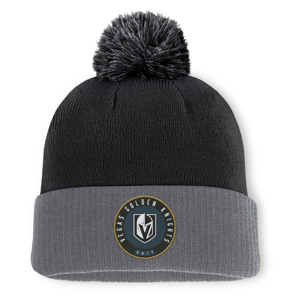 Vegas Golden Knights Fanatics Aspyn Cuffed Knit Hat with Pom - Black - NHL 201193411