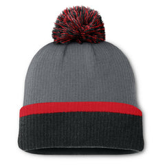Detroit Red Wings Fanatics Women's Cuffed Knit Hat with Pom - Charcoal - NHL 201193437