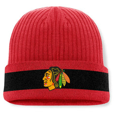 Chicago Blackhawks Fanatics Blueliner Cuffed Knit Hat - Red - NHL 201193498