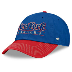 New York Rangers Fanatics Heritage Home Ice Two-Tone Adjustable Hat - Blue/Red - NHL 201193518