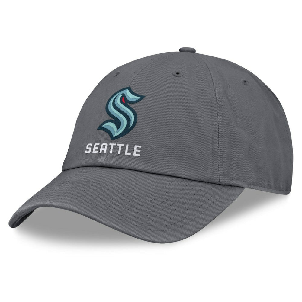 Seattle Kraken Fanatics Washed Adjustable Hat - Charcoal - NHL 201193601
