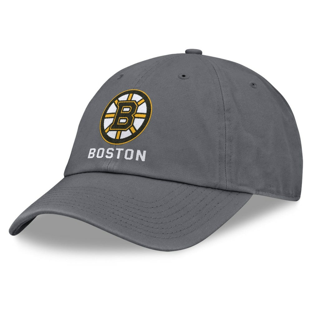 Boston Bruins Fanatics Washed Adjustable Hat - Charcoal - NHL 201193617