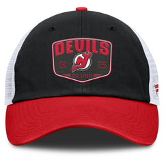 New Jersey Devils Fanatics Fundamental One-Time Trucker Adjustable Hat - Black - NHL 201193625