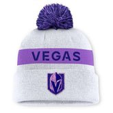 Vegas Golden Knights Fanatics Hockey Fights Cancer Cuffed Knit Hat with Pom - White - NHL 201193750