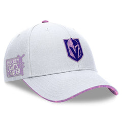 Vegas Golden Knights Fanatics Authentic Pro Hockey Fights Cancer Adjustable Hat - White - NHL 201193796