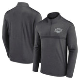 Los Angeles Kings Logo Athletic Head-to-Head Raglan Quarter-Zip Top - Heather Charcoal - NHL 201194795