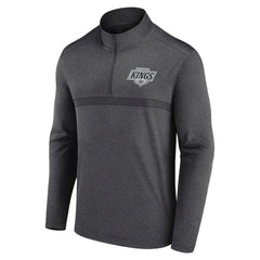 Los Angeles Kings Logo Athletic Head-to-Head Raglan Quarter-Zip Top - Heather Charcoal - NHL 201194795