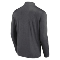 Philadelphia Flyers Logo Athletic Head-to-Head Raglan Quarter-Zip Top - Heather Charcoal - NHL 201194804