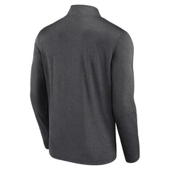 Vegas Golden Knights Logo Athletic Head-to-Head Raglan Quarter-Zip Top - Heather Charcoal - NHL 201194820