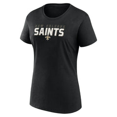 New Orleans Saints Logo Athletic Women's Lean T-Shirt Black