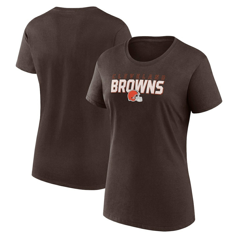 Cleveland Browns Logo Athletic Women's Lean T-Shirt Brown