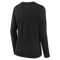 New Orleans Saints Logo Athletic Women's Grip Long Sleeve T-Shirt Black