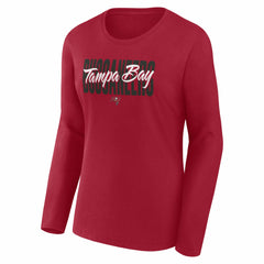 Tampa Bay Buccaneers Logo Athletic Women's Grip Long Sleeve T-Shirt Red